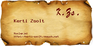 Kerti Zsolt névjegykártya